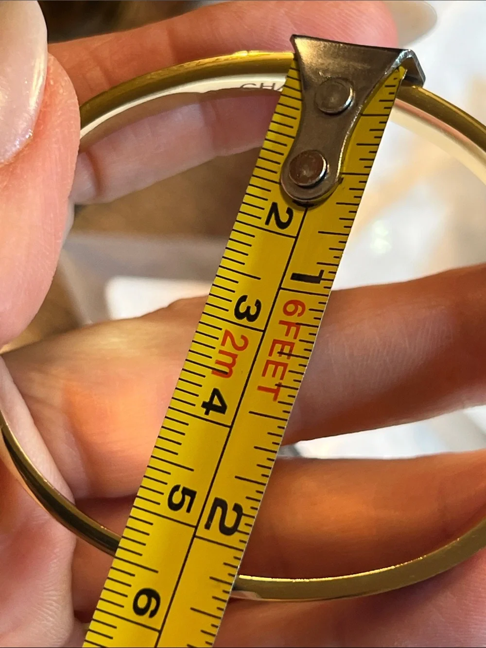 Black and Gold Enamel Logo Bangle Bracelet - Women's Watch Accessory